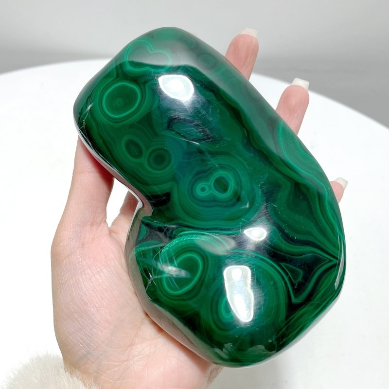 5 Pieces High Quality Polished Malachite Free Form - Wholesale Crystals