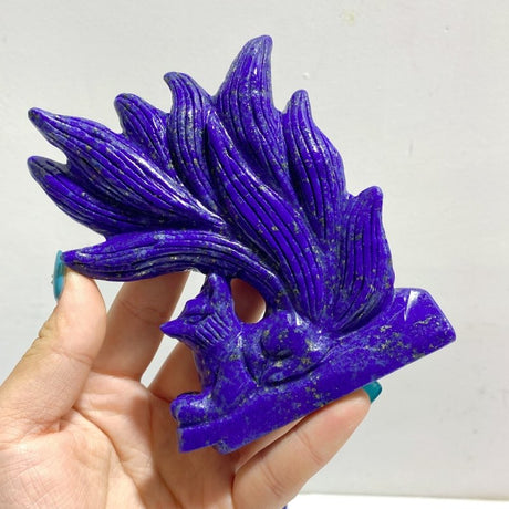 5 Pieces Lapis Lazuli Nine - tailed Fox Carving - Wholesale Crystals