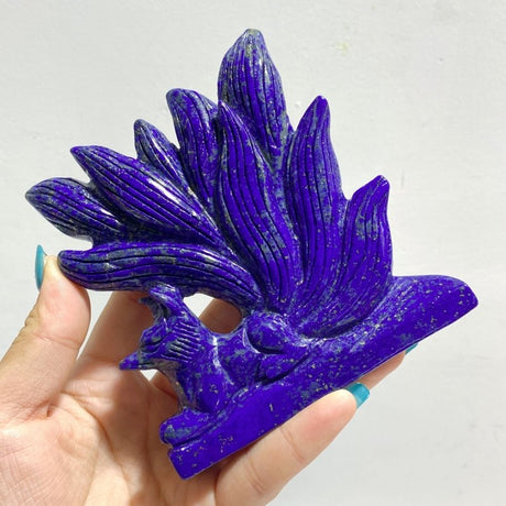 5 Pieces Lapis Lazuli Nine - tailed Fox Carving - Wholesale Crystals