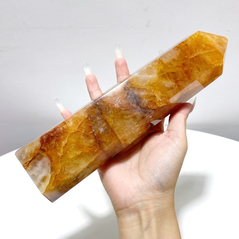 5 Pieces Large Beautiful Fire Quartz High Quality Tower - Wholesale Crystals