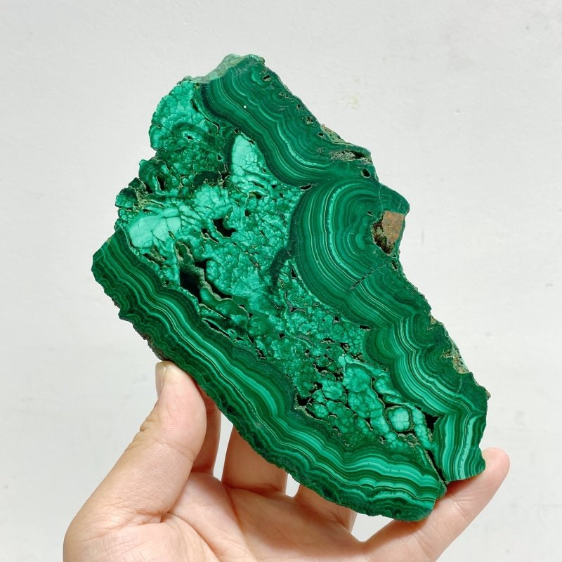 5 Pieces Large Beautiful Malachite Slab - Wholesale Crystals