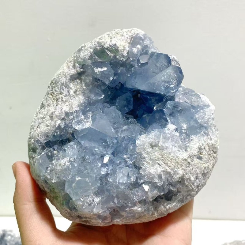 5 Pieces Large Blue Celestite Cluster Home Decor - Wholesale Crystals