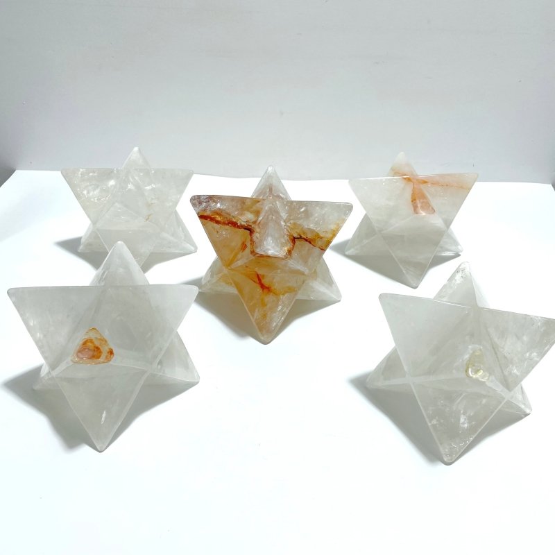 5 Pieces Large Clear Quartz Merkaba - Wholesale Crystals