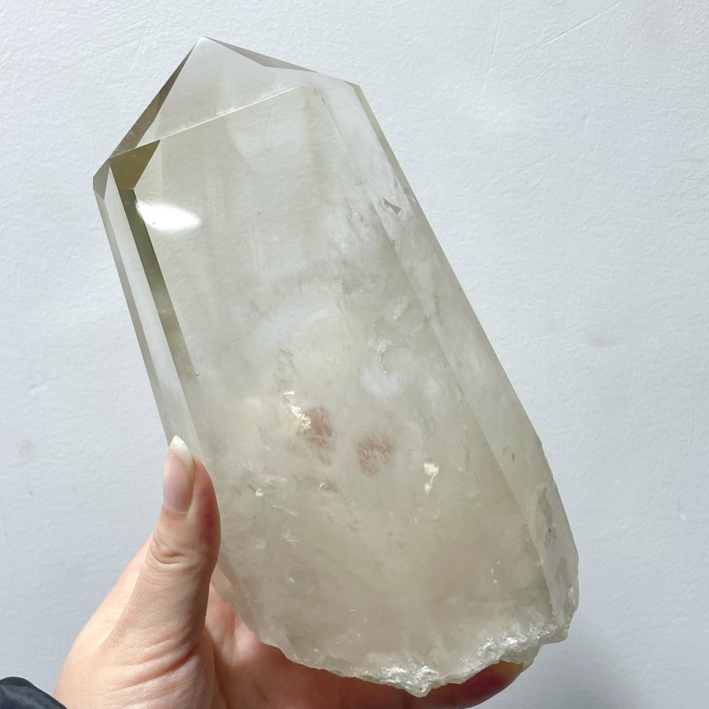 5 Pieces Large Clear Quartz Tower Raw Bottom - Wholesale Crystals