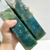 5 Pieces Large Green Moss Agate Point -Wholesale Crystals