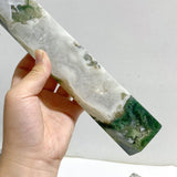 5 Pieces Large Green Moss Agate Point -Wholesale Crystals