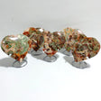 5 Pieces Large Money Agate Heart With Stand -Wholesale Crystals