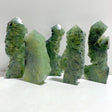 5 Pieces Large Natural Prehnite Tower Raw Side -Wholesale Crystals