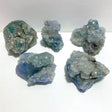 5 Pieces Large Raw Blue Fluorite Mixed Calcite Specimen For Collection - Wholesale Crystals