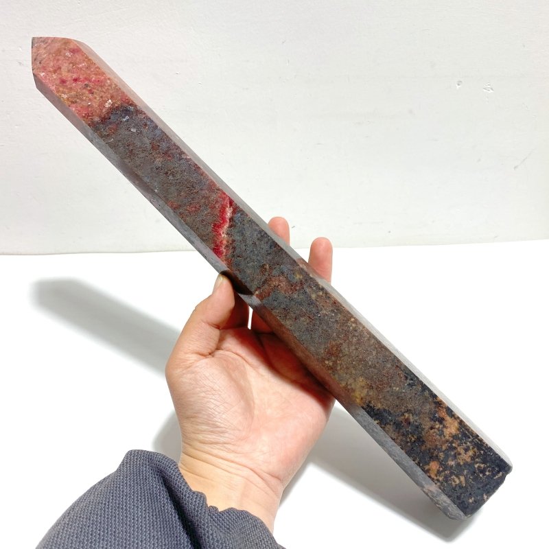 5 Pieces Large Rhodonite Points - Wholesale Crystals