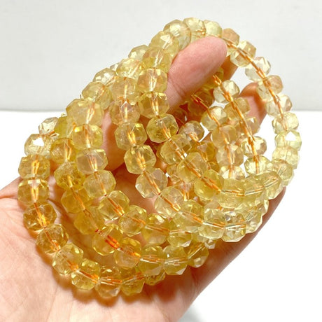 5 Pieces Multi - faceted Citrine Bracelets - Wholesale Crystals