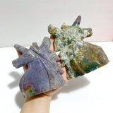 5 Pieces Ocean Jasper Unicorn Carving Closeout - Wholesale Crystals