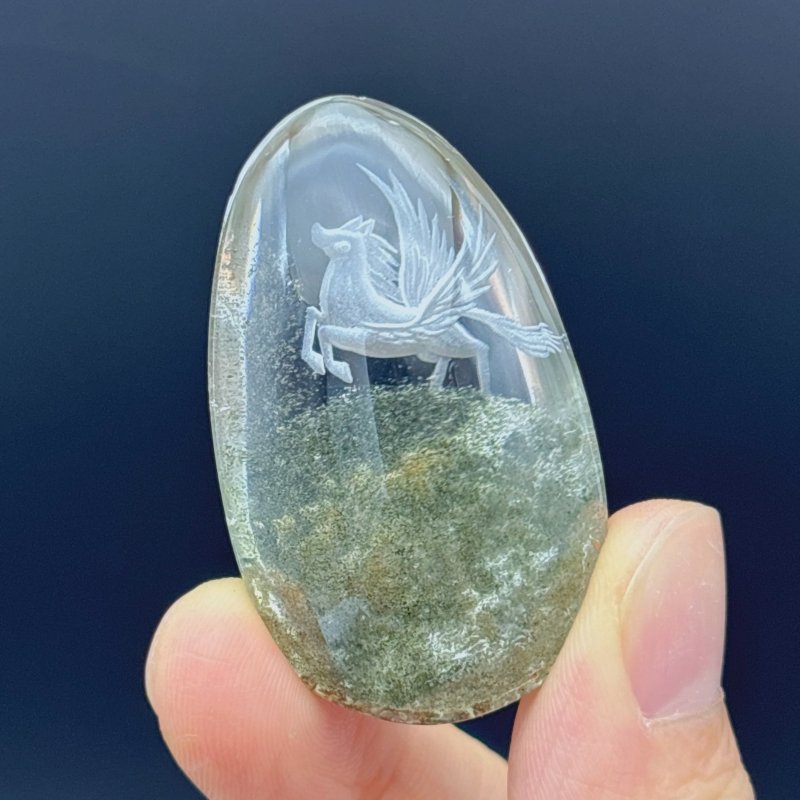 5 Pieces Pegasus Garden Quartz Inner Scene Carving - Wholesale Crystals