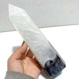 5 Pieces Tall Green Moss Agate Points - Wholesale Crystals