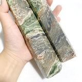 5 Pieces Tall Green Stripe Jasper Point 3 - Wholesale Crystals