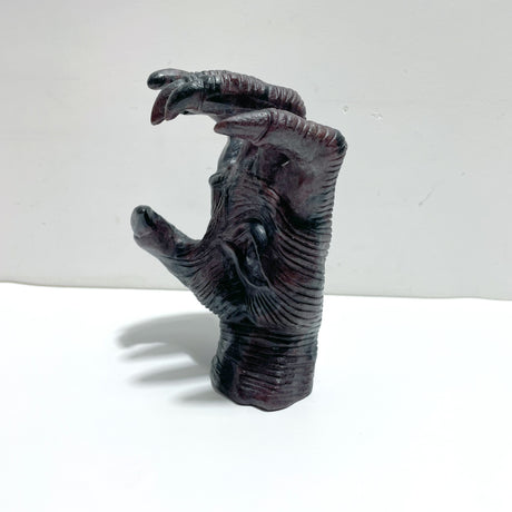 Garnet Mixed Astrophyllite Witchcore Demon Hand Carving