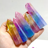 52 Pieces Aura Clear Quartz Point - Wholesale Crystals