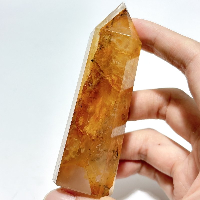 52 Pieces High Quality Fat Golden Hematiod Quartz Tower Points Fire Quartz - Wholesale Crystals