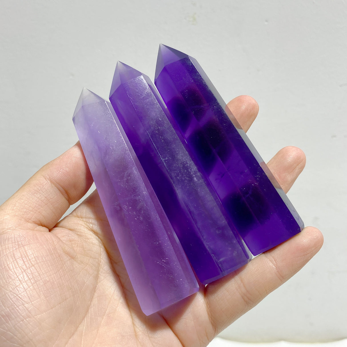 2 Types Purple Fluorite Tower Point Wholesale