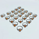 56 Pieces Beautiful Sunstone Heart Shape Ring 2 - Wholesale Crystals