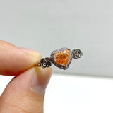 56 Pieces Beautiful Sunstone Heart Shape Ring 2 - Wholesale Crystals