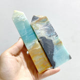 11 Pieces Caribbean Calcite Four-Sided Points