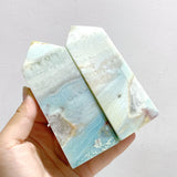 11 Pieces Caribbean Calcite Four-Sided Points