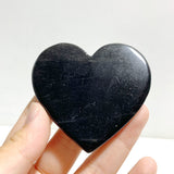 Unique Black Obsidian Heart Wing Carving With Stand