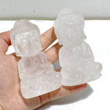 6 Pieces Beautiful Clear Quartz Buddha Carving - Wholesale Crystals