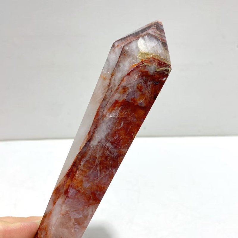 6 Pieces Fire Quartz Magic Scepter Wand With Stand - Wholesale Crystals