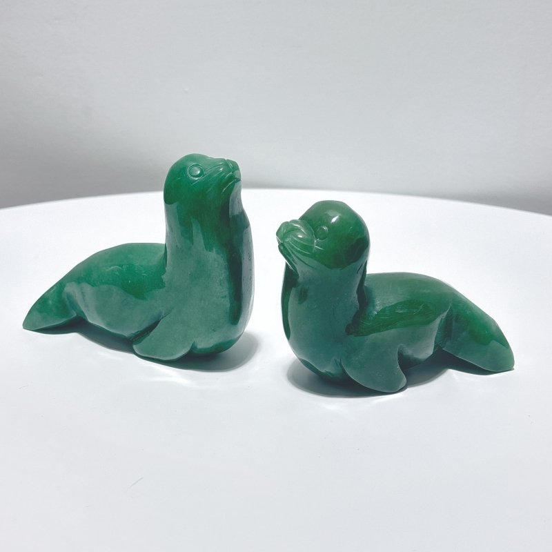 6 Pieces Green Aventurine Sea Animals Carving - Wholesale Crystals