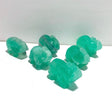 6 Pieces Green Fluorite Elephant Carving - Wholesale Crystals