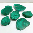 6 Pieces High Quality Malachite Slab - Wholesale Crystals