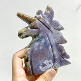 6 Pieces Ocean Jasper Unicorn Carving - Wholesale Crystals