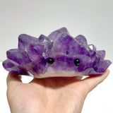 6 Pieces Polished Large Amethyst Teeth Cluster Groot Carving - Wholesale Crystals