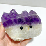 6 Pieces Polished Large Amethyst Teeth Cluster Groot Carving - Wholesale Crystals