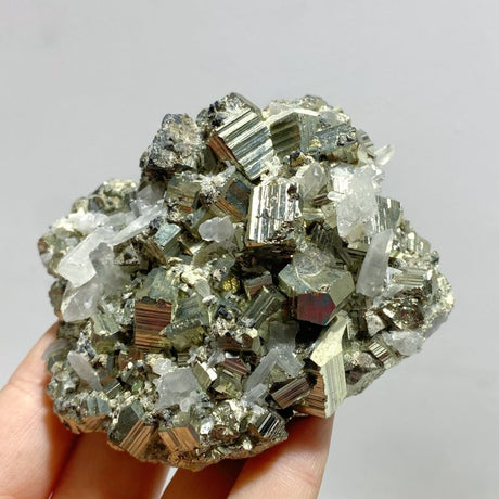 6 Pieces Pyrite Mixed Clear Quartz Cluster Specimen For Collection - Wholesale Crystals