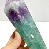 6 Pieces Watemelon Fluorite Magic Scepter Wand With Stand - Wholesale Crystals