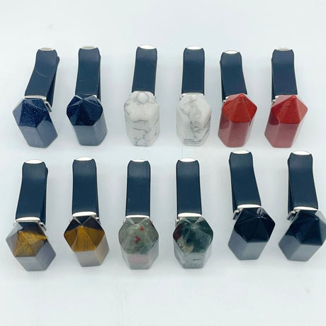 6 Types Crystal Point Car Air Vent Clips Crystal Wholesale Car Accessories Howlite Tiger Eye -Wholesale Crystals