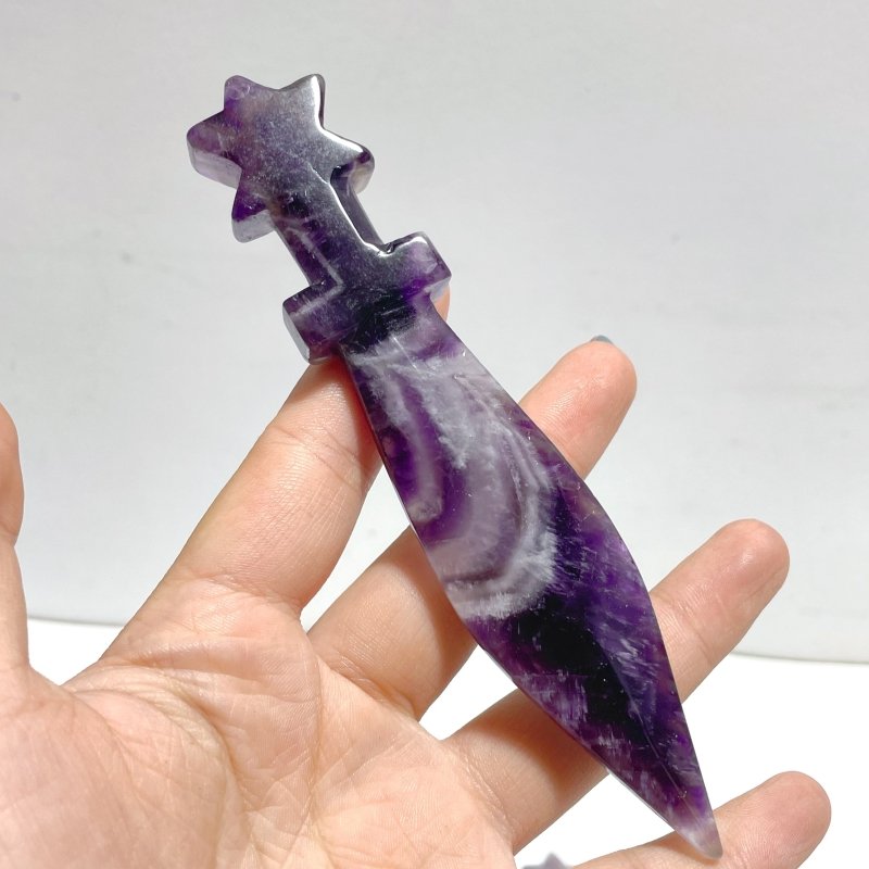 6 Types Halloween Knife Dagger Wholesale Fluorite Obsidian Chevron Amethyst - Wholesale Crystals