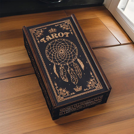 6 Wooden Tarot Cards Storage Box - Wholesale Crystals