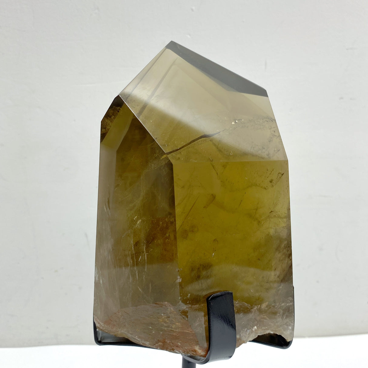 High Quality Large Citrine Mountain Tower Raw Bottom With Stand