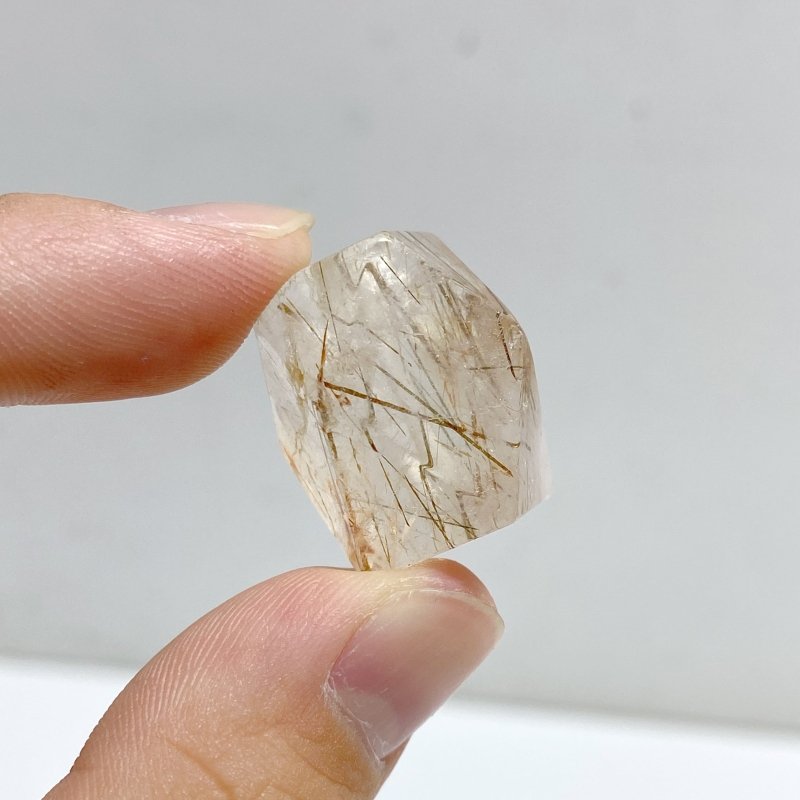 63 Pieces Mini Red Rutile Quartz Free Form Accessories For Jewelry Making DIY Pendant -Wholesale Crystals
