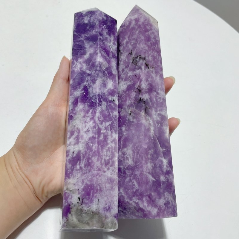 6.5 - 9.4in 6 Pieces Large Lepidolite Tower - Wholesale Crystals