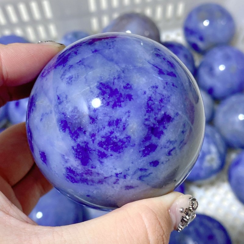 66 Pieces Blue Aventurine Spheres (Sea Freight Only) -Wholesale Crystals