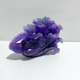 Beautiful Purple Fluorite Chinese Cabbage Carving
