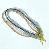 3MM Multi-Faceted Crystal Flash Bead Bracelets Necklace Wholesale Labradorite Sunstone Aquamarine