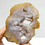 2 Pairs Geode Druzy Sakura Flower Agate Butterfly Wing With Stand