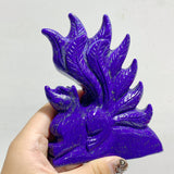 7 Pieces Lapis Lazuli Nine-tailed Fox Carving