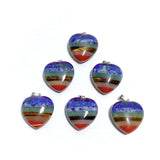 7 Chakra Heart Shape Pendants Wholesale - Wholesale Crystals